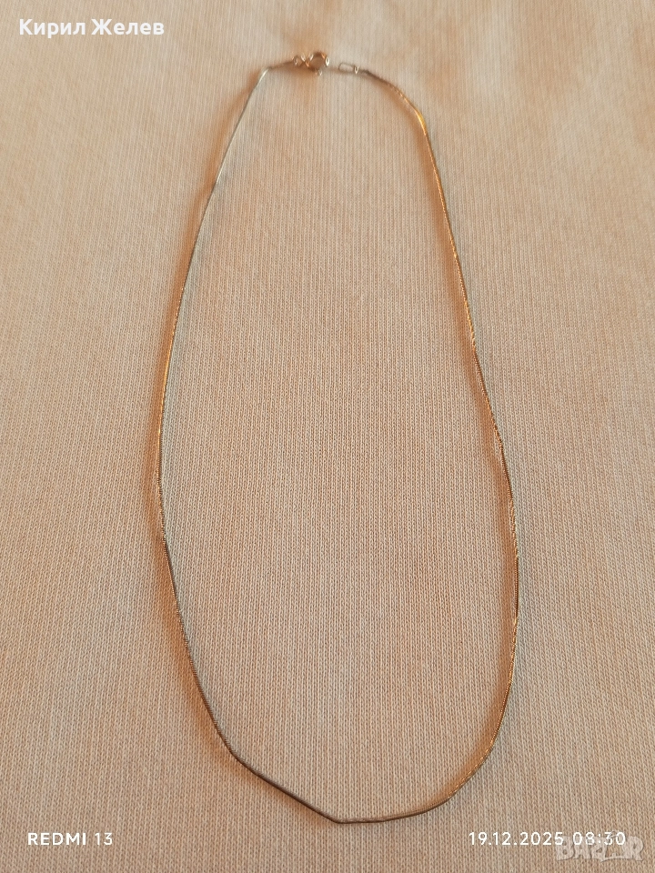 Сребърен синджир тип змийска кожа винтидж стил елегантен дизайн 52403, снимка 1