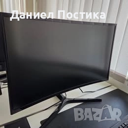 Монитор Samsung - Essential S3 S36C 27C366, 27'', FHD, VA, Curved, черен, снимка 1