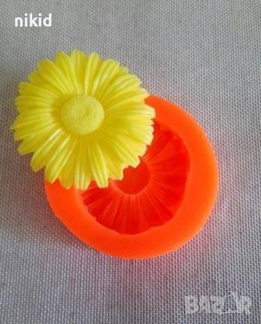 Маргаритка гербер цвете силиконов молд форма фондан за украса и декорация на торти и др., снимка 1