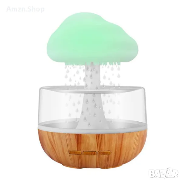 Овлажнител за въздух дъждовен облак ,  релаксиращ звук на дъжд , нощна лампа дифузер етерични масла , снимка 1