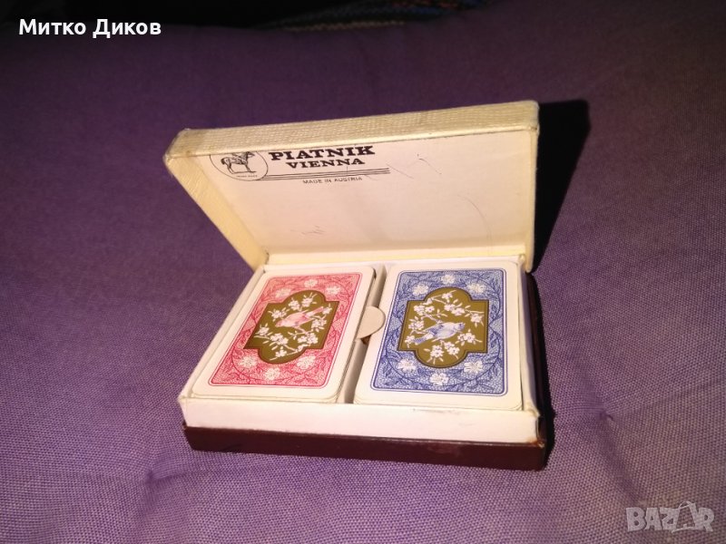 Колекционерски нови маркови малки карти 2х52бр Vintage 1960s Ferd. Piatnik & Sons Vienna Austria, снимка 1