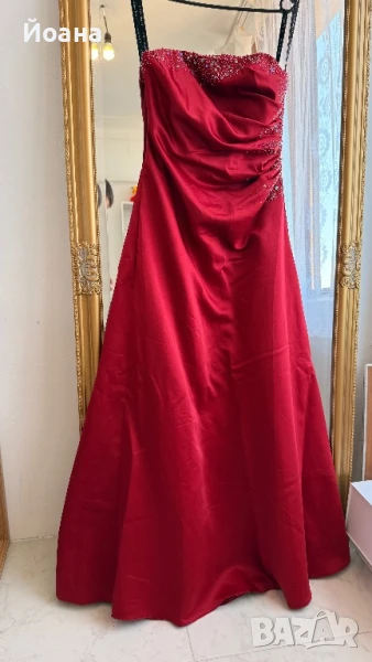 Дамска официална червена рокля , снимка 1