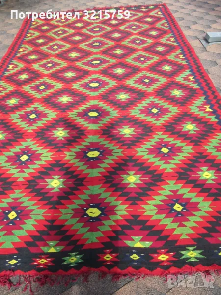 1860 рядък Тетевенски вълнен килим,модел Софрата двулицев 4.20 х 2.30м., снимка 1