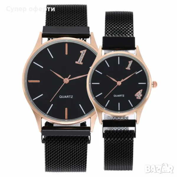 Елегантни часовници за двойки с изчистен дизайн W WATCH18, снимка 1