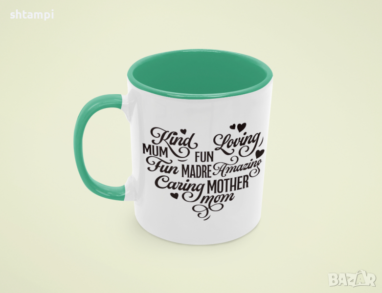 Чаша Mother Heart Words 1,Любов,Подарък,Рожден Ден,Изненада,Мама,Майка,Обич,Празник,, снимка 1