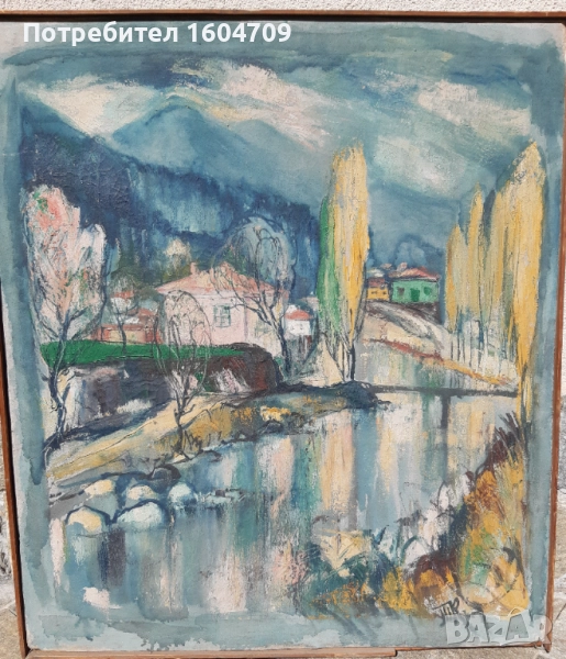 Стара картина Тодор Калпакчиев, снимка 1