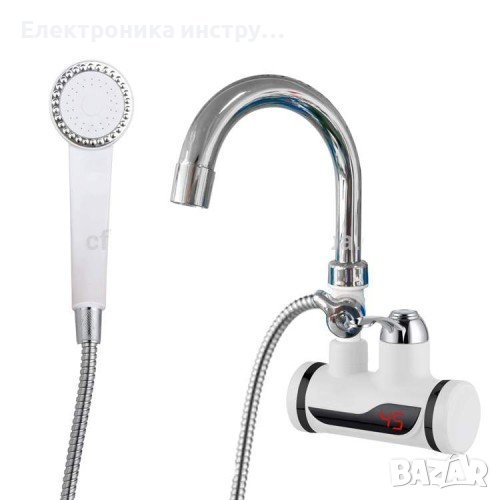 Проточен бойлер 3000 вата (С душ слушалка) и дисплей за стенен монтаж, снимка 1