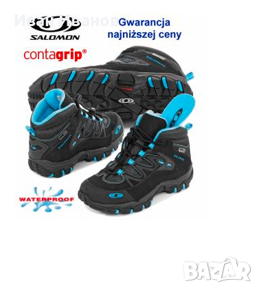 детски водоустойчиви туристически обувки SALOMON KIXEND  номер 32, снимка 1