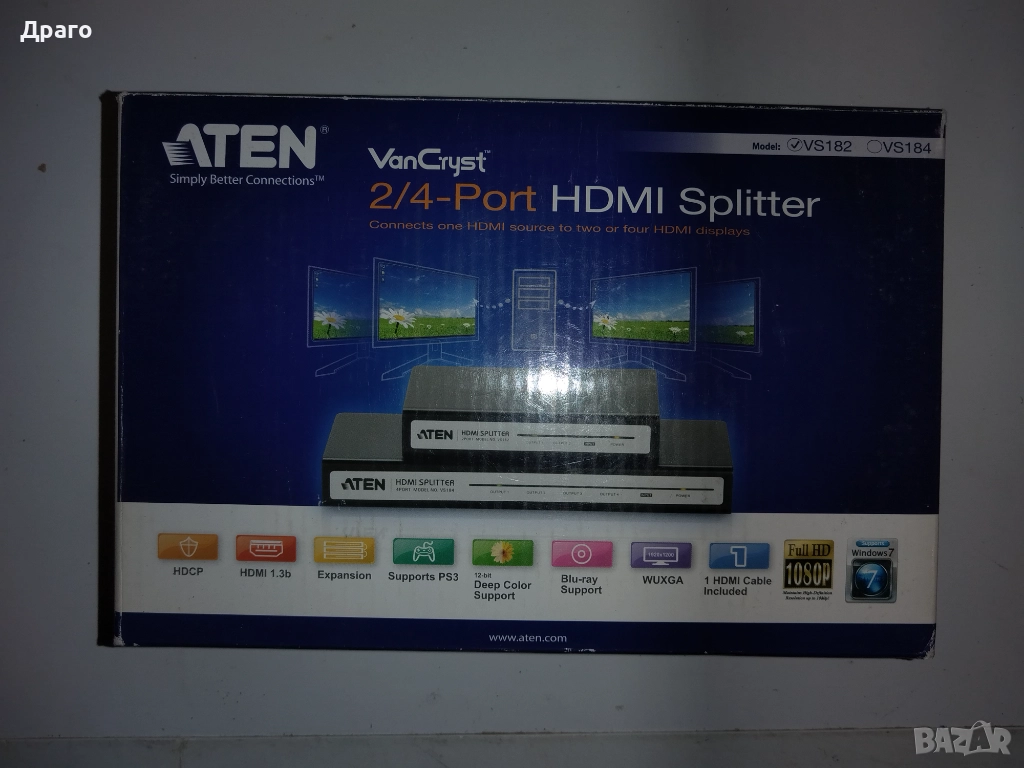 HDMI сплитер ATEN VS182A, снимка 1