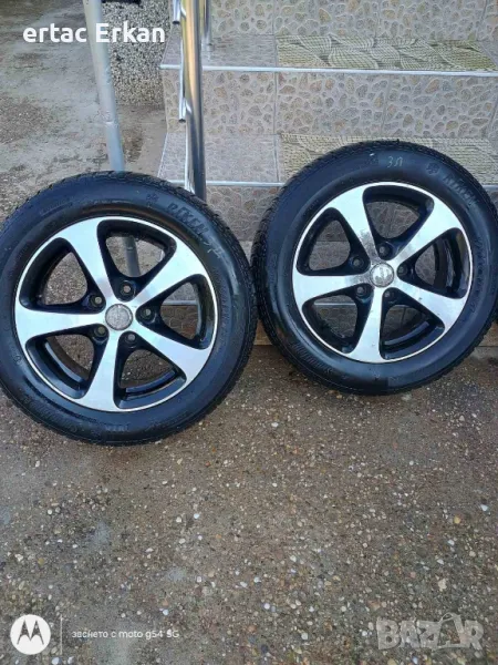 джанти 5x112 195/60 r15 BORBET+ЗИМНИ ГУМИ, снимка 1