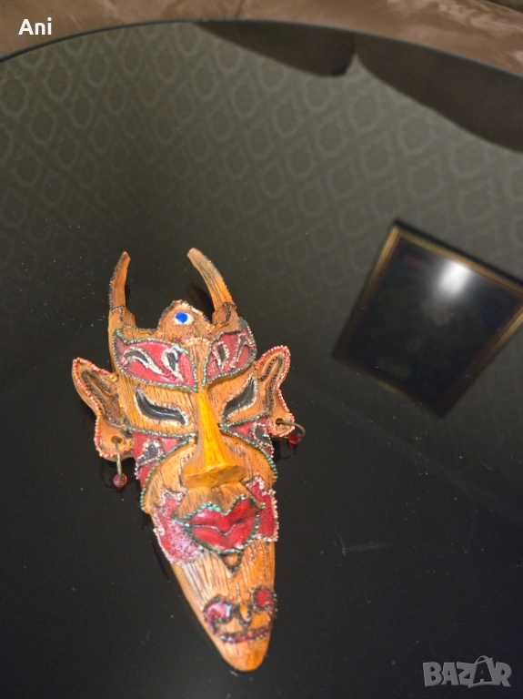 Стенен аксесоар за декор /дървена маска/ , снимка 1