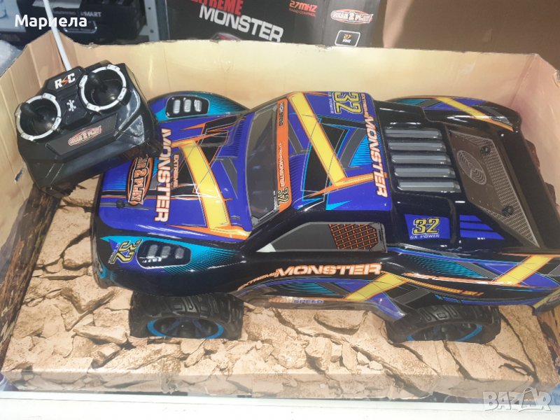 Джип с дистанционно , Extreem monster 1:10 , 27mhz , радиоуправляема джипка, снимка 1