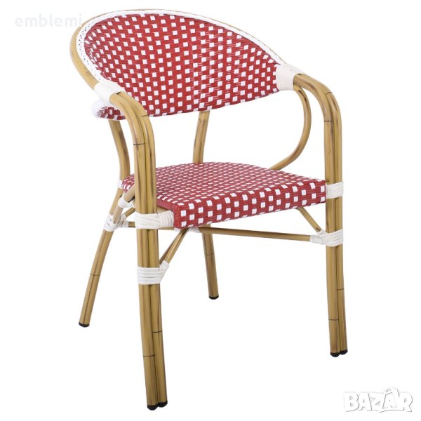 Стол трапезен Paris ARM Червен, снимка 1