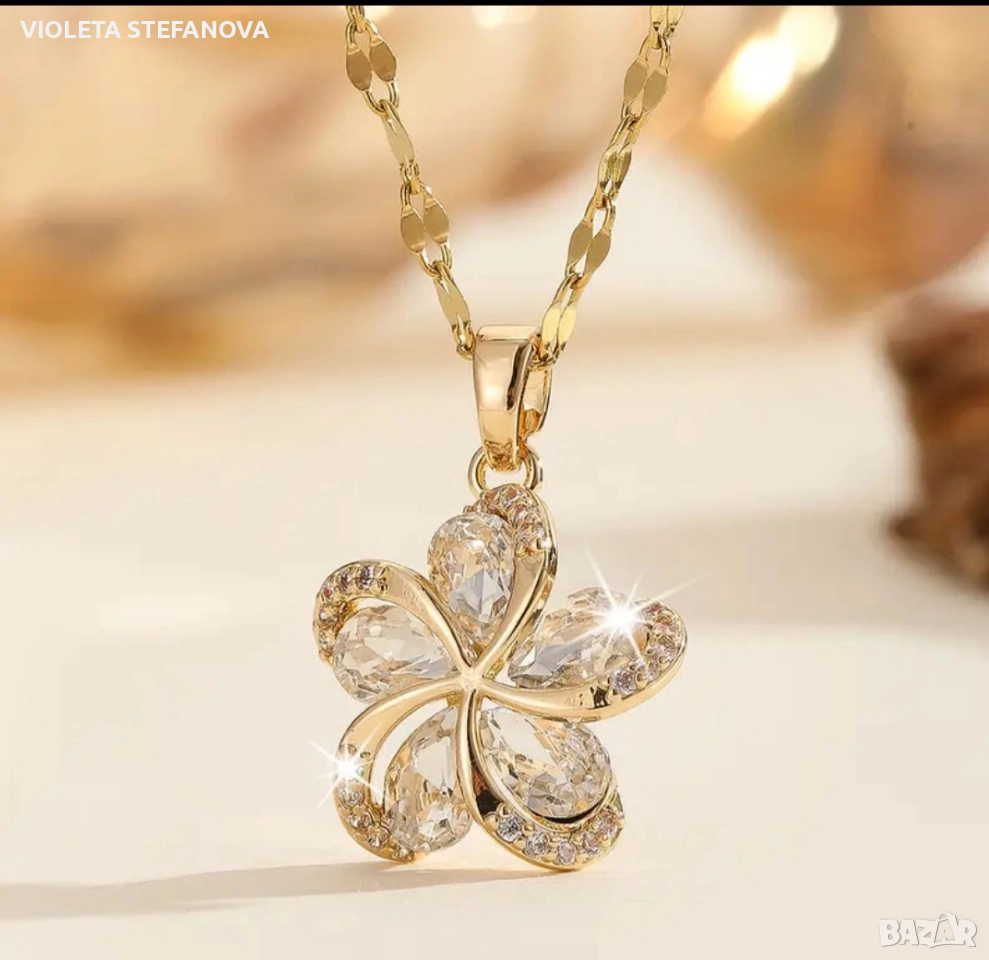 Дамски позлатени бижута от медицинска стомана , снимка 1