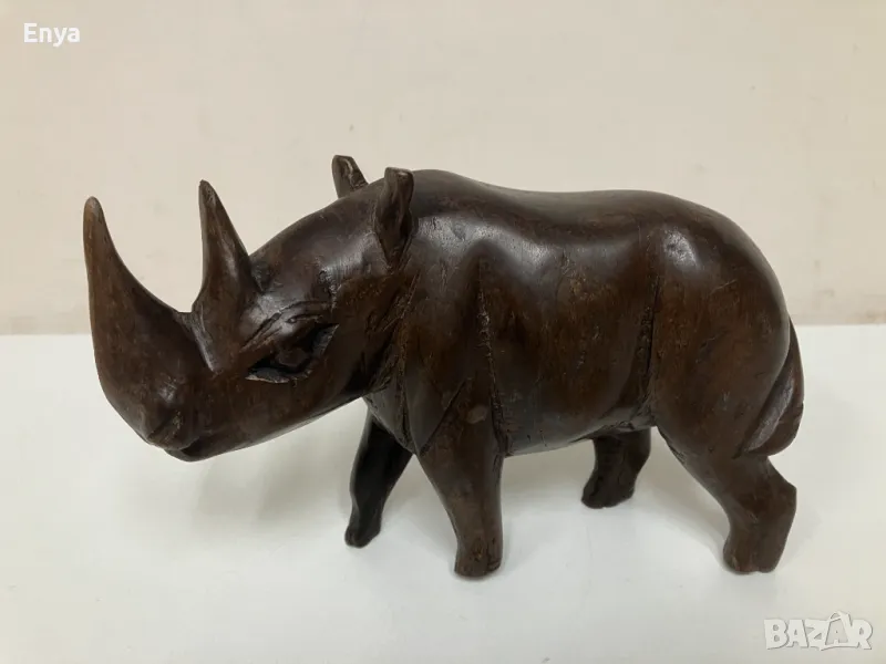 Статуетка от абанос (дърворезба) - носорог, снимка 1