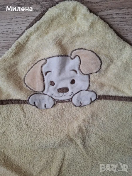 Детска хавлиена кърпа с качулка кученце, снимка 1