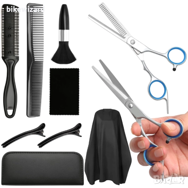 Комплект професионални ножици за подстригване 10 в 1 НОВО, снимка 1