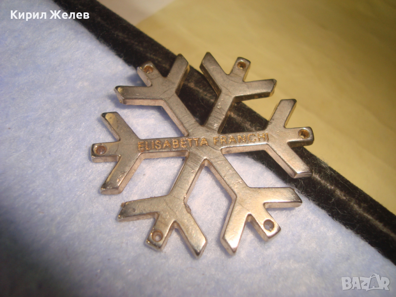 КРАСИВА СРЕБРИСТА СНЕЖИНКА МАРКОВА АРТ ФИГУРАЛНА ВИСУЛКА БЛАГОРОДНА НЕРЪЖДАЕМА СТОМАНА 26650, снимка 1