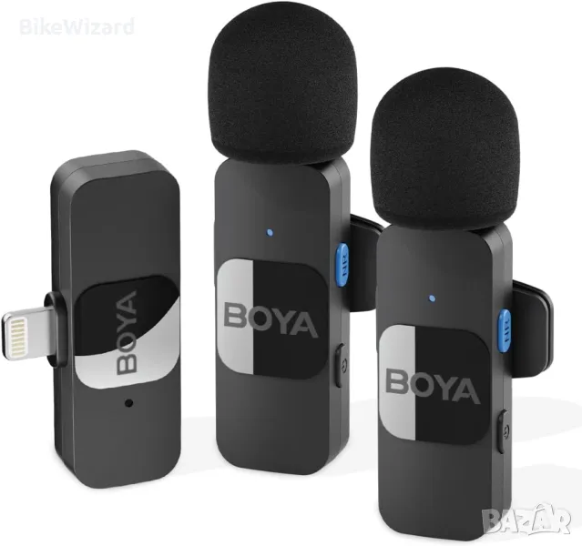 Boya by-V2 за iPhone iPad, 2.4GHz комплект безжични микрофони НОВИ, снимка 1