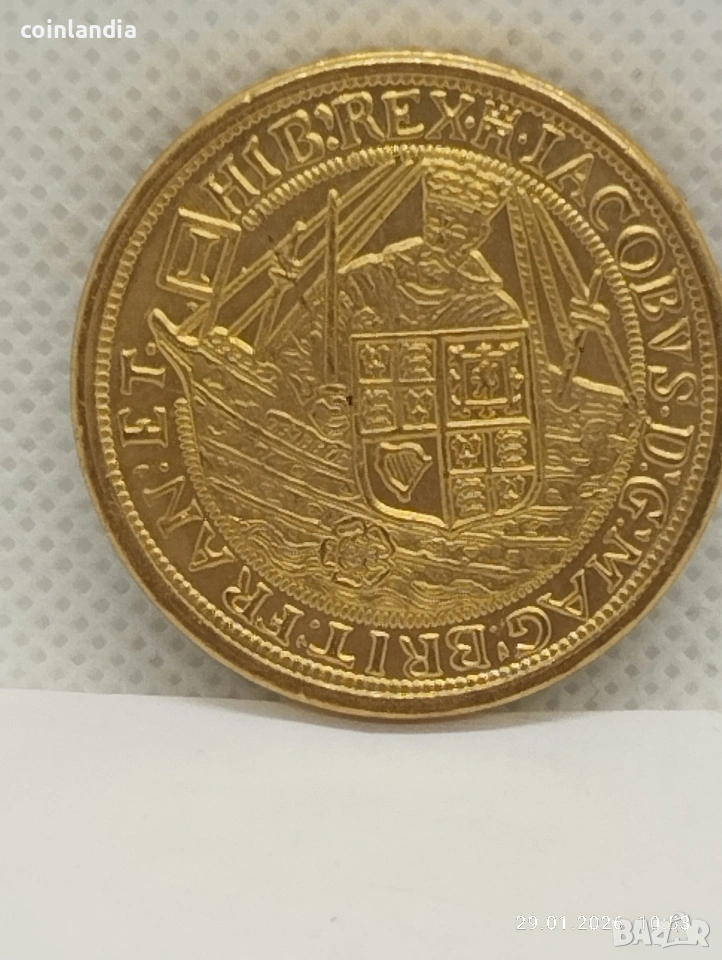позлатена монета репродукция , снимка 1