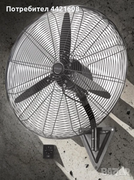 Вентилатор стенен 26''/30" Muhler, 160W, индустриален, снимка 1