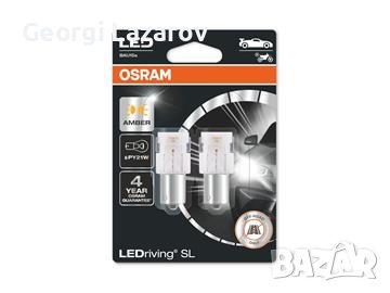 OSRAM PY21W 12V BAU15s LED 2бр комплект, снимка 1