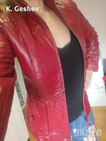 Дамско кожено яке fabrizio mile размер S, снимка 2 - Якета - 52512829