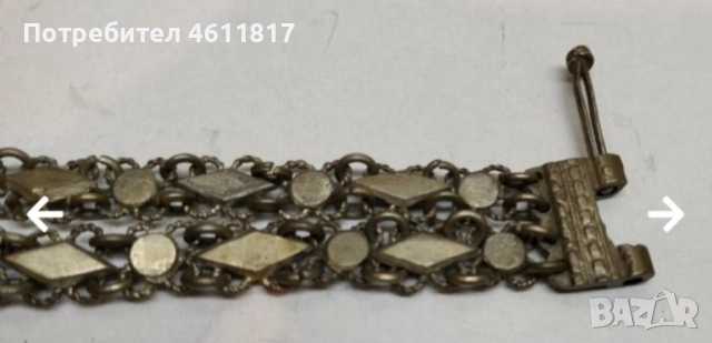 Възрожденска сребърна гривна, снимка 5 - Гривни - 52176061