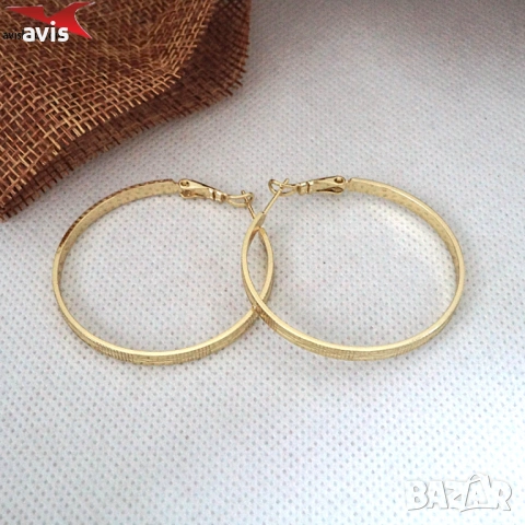 Обеци с 14К златно покритие 2141872