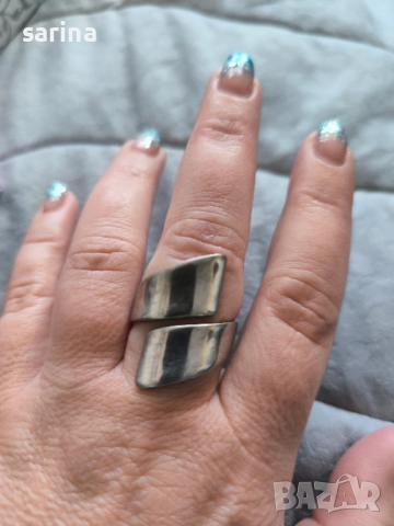 Сребърен пръстен, снимка 8 - Пръстени - 52935743