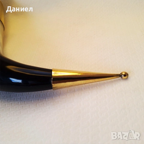 Антични чаши от рог с бронзов обков и стойка от ковано желязо, Рог за пиене, античен рог за пиене, снимка 4 - Подаръци за мъже - 48169089