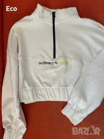 Бял суичър от Defacto, снимка 1