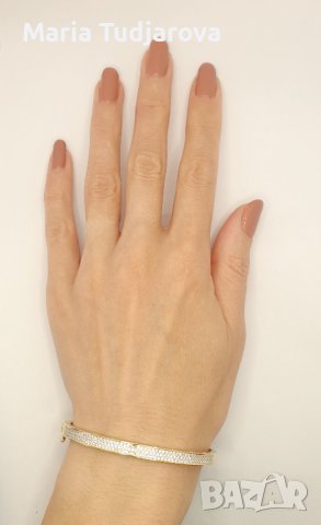 Дамска златна гривна , снимка 2 - Гривни - 41138385