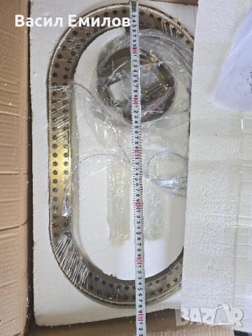 Модерен Кристален полилеи (златист 60см), снимка 9 - Лампи за таван - 51943570