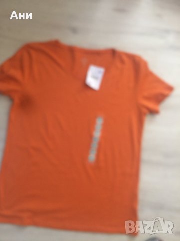 Оранжева,памучна тениска.размер М., снимка 2 - Тениски - 41097384
