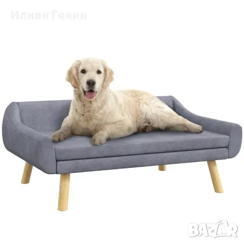 Диван за кучета PawHut Pet Sofa, скандинавски дизайн, сваляща се тапицерия, кадифен вид, снимка 9 - За кучета - 50404383