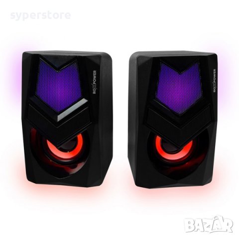 Тонколони USB Roxpower YM-114HP RGB, 3W SS300819, снимка 1 - Други - 39090779