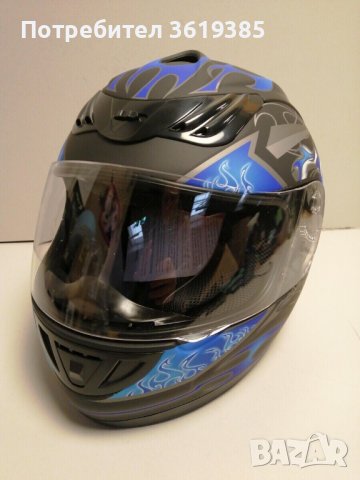 Мотоциклетна каска за цялото лице Protectwear H-510-BL- М, снимка 5 - Аксесоари и консумативи - 40059198