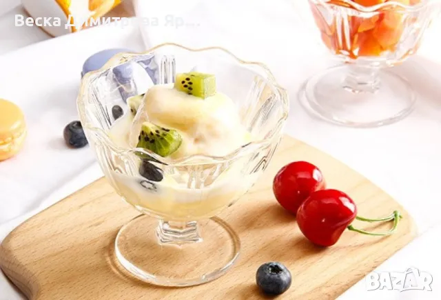 Комплект сервиз 6 броя стъклени купички, снимка 2 - Сервизи - 48081737