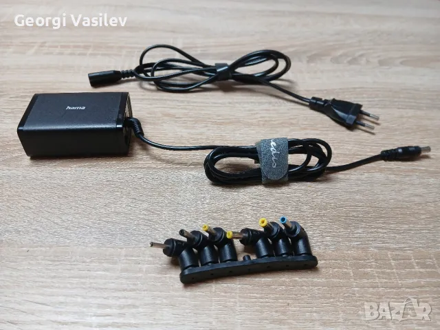 Зарядно за лаптоп със сменяеми накрайници за Lenovo, HP, Samsung, Asus, Dell, MSI и Fujitsu, снимка 1