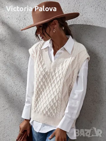 Модерна блуза-елек  без ръкави, снимка 11 - Блузи с дълъг ръкав и пуловери - 49434229