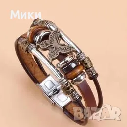 Дамски и мъжки гривни от PU кожа, колиета с бухал, снимка 15 - Гривни - 48676796