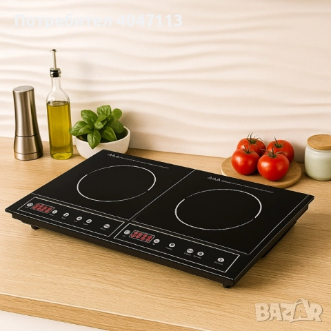 Двоен индукционен котлон Royalty Line RL-DIP4000.2 - 1400W+2000W, 80°C- 270°C, , снимка 3 - Котлони - 51697283