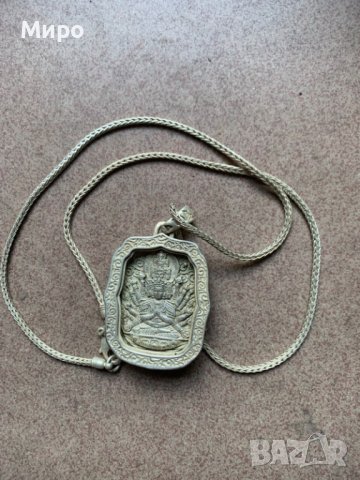 МЕДАЛЬОН ЛАНЕЦ ГЕРДАН АЗИАТСКО БОЖЕСТВО БУДА АЗИЯ , снимка 3 - Антикварни и старинни предмети - 42473020