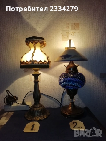 Стари нощни настолни лампи. , снимка 5 - Настолни лампи - 52062993