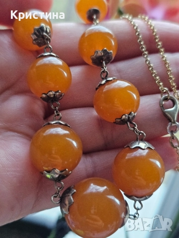 Антикварно руско (СССР) сребърно колие