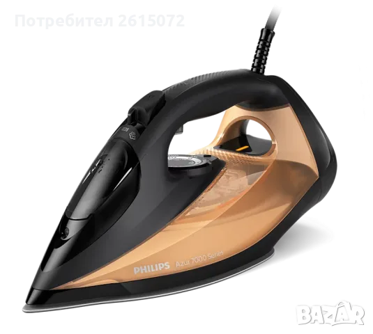PHILLIPS Серия 7000 HV парна ютия, черно/златисто, снимка 6 - Ютии - 56166564