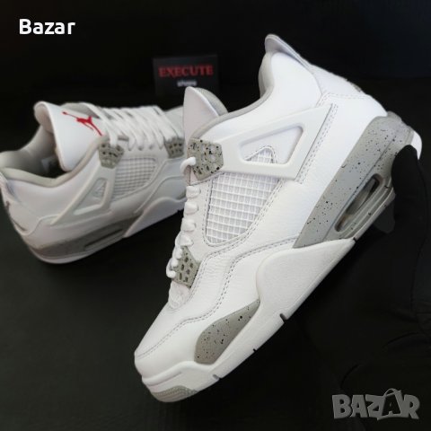 Nike Air Jordan 4 Retro White Oreo Нови Оригинални Обувки Размер 41 Номер Бели , снимка 1