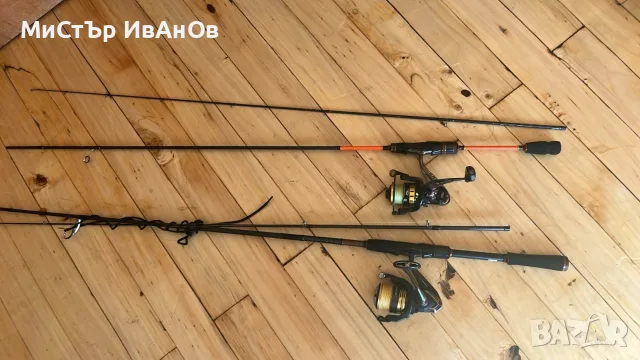 Комплект спиниг въдици с макари