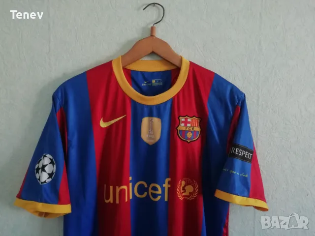 Barcelona Ronaldinho Nike футболна тениска фланелка Барселона Роналдиньо Шампионска Лига XL , снимка 4 - Тениски - 49421368